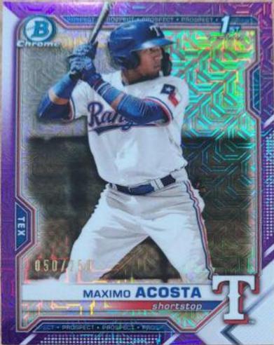 Maximo Acosta [Purple Refractor Mega Box Mojo] #BCP-7