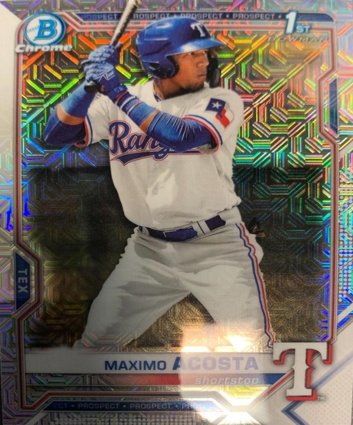 Maximo Acosta [Yellow Refractor Mega Box Mojo] #BCP-7