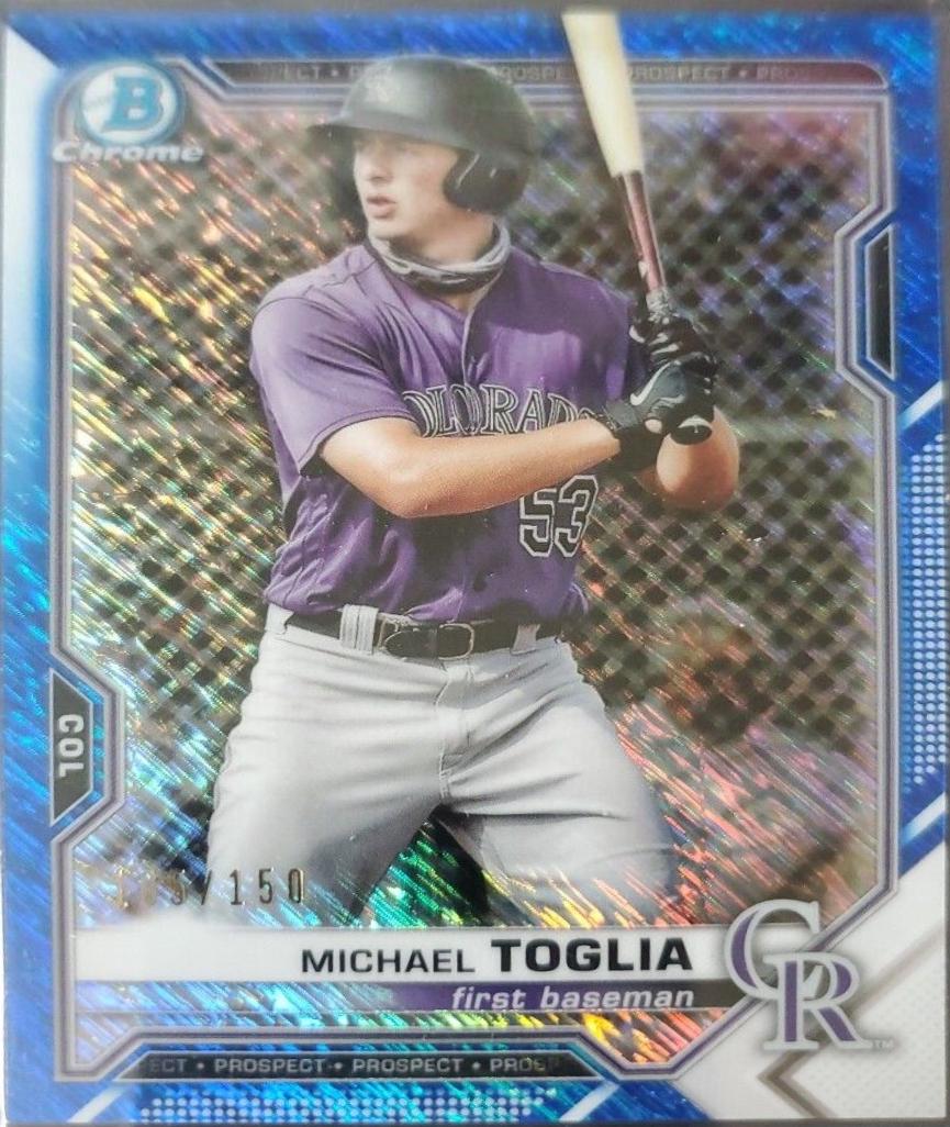 Michael Toglia [Blue Shimmer Refractor] #BCP-137
