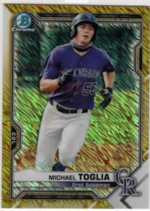 Michael Toglia [Gold Shimmer Refractor] #BCP-137
