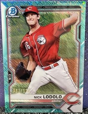 Nick Lodolo [Aqua Shimmer Refractor] #BCP-20