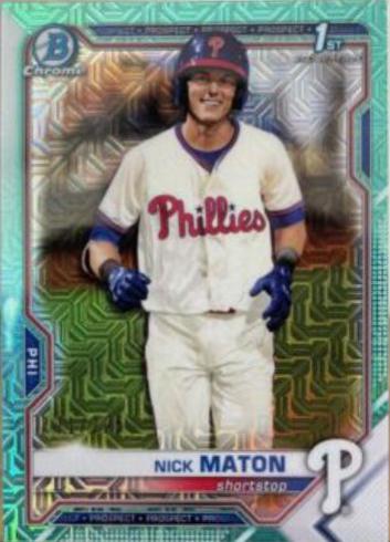 Nick Maton [Aqua Refractor Mega Box Mojo] #BCP-5