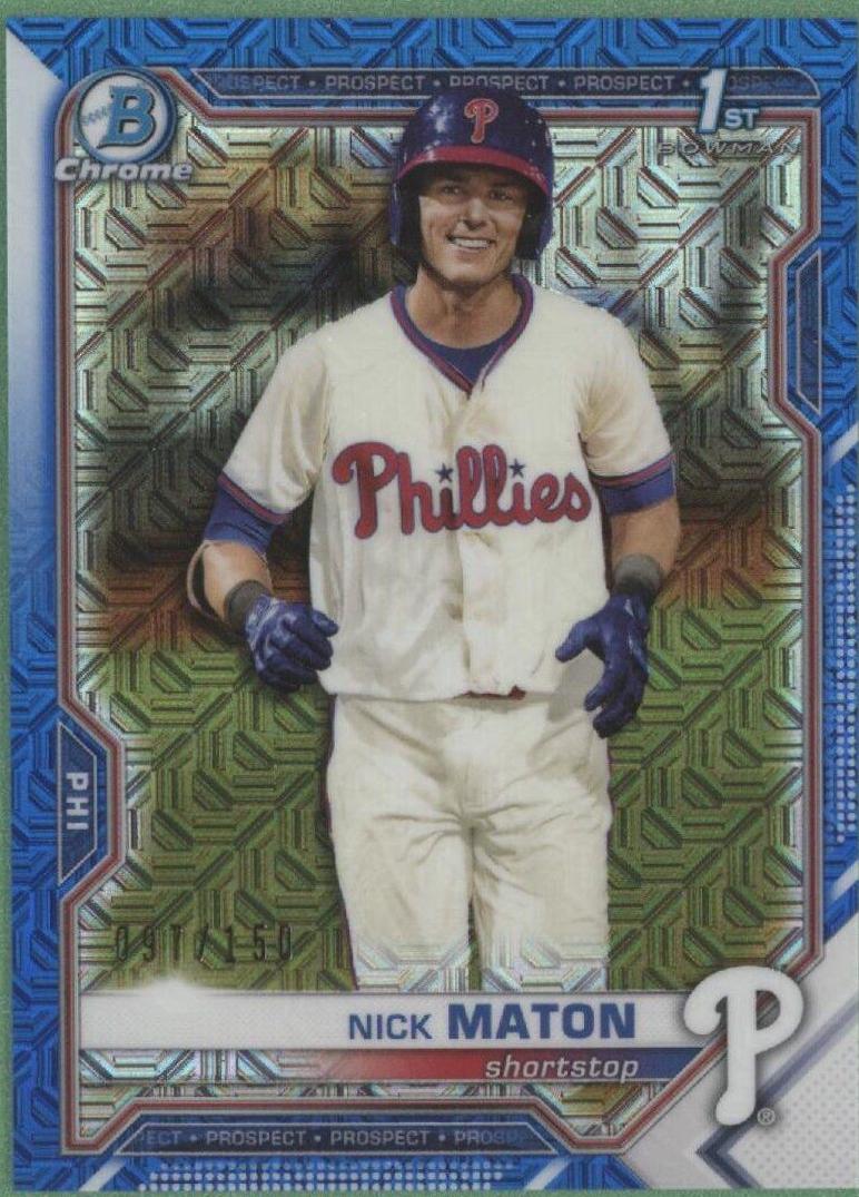 Nick Maton [Blue Refractor Mega Box Mojo] #BCP-5