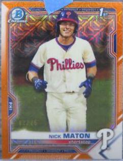 Nick Maton [Orange Refractor Mega Box Mojo] #BCP-5