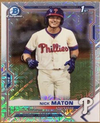 Nick Maton [Yellow Refractor Mega Box Mojo] #BCP-5