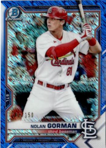 Nolan Gorman [Blue Shimmer Refractor] #BCP-90