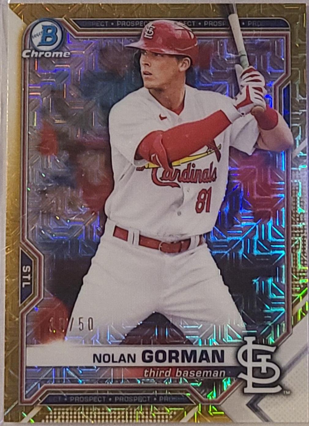 Nolan Gorman [Gold Refractor Mega Box Mojo] #BCP-90