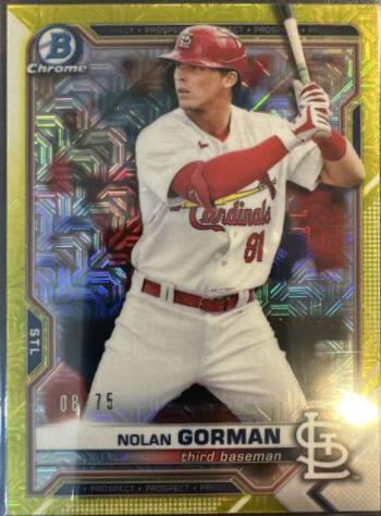 Nolan Gorman [Yellow Refractor] #BCP-90