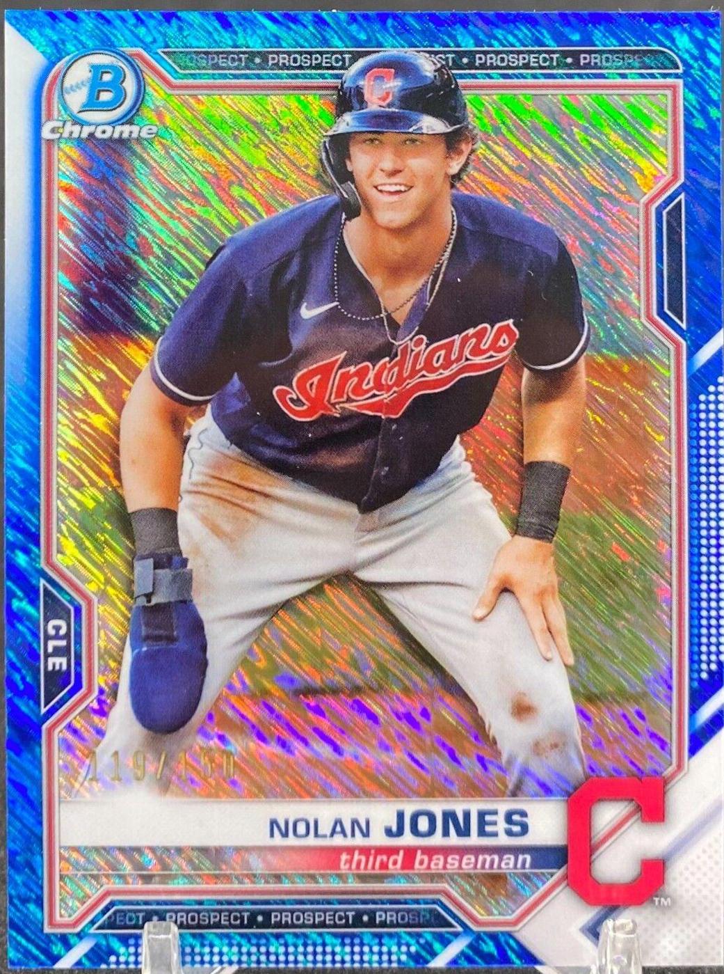 Nolan Jones [Blue Shimmer Refractor] #BCP-35