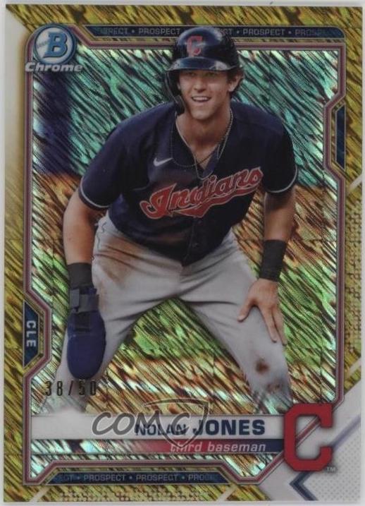 Nolan Jones [Gold Shimmer Refractor] #BCP-35