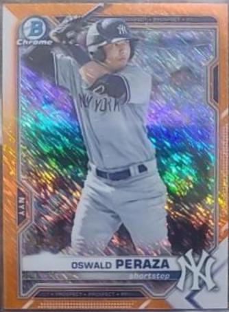 Oswald Peraza [Orange Shimmer Refractor] #BCP-50