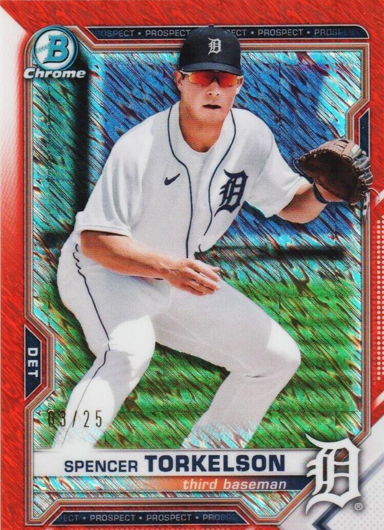 Spencer Torkelson [Orange Shimmer Refractor] #BCP-96