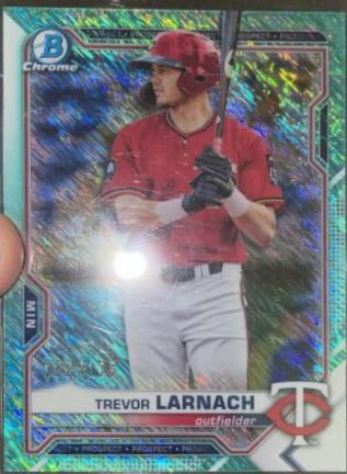 Trevor Larnach [Aqua Shimmer Refractor] #BCP-80