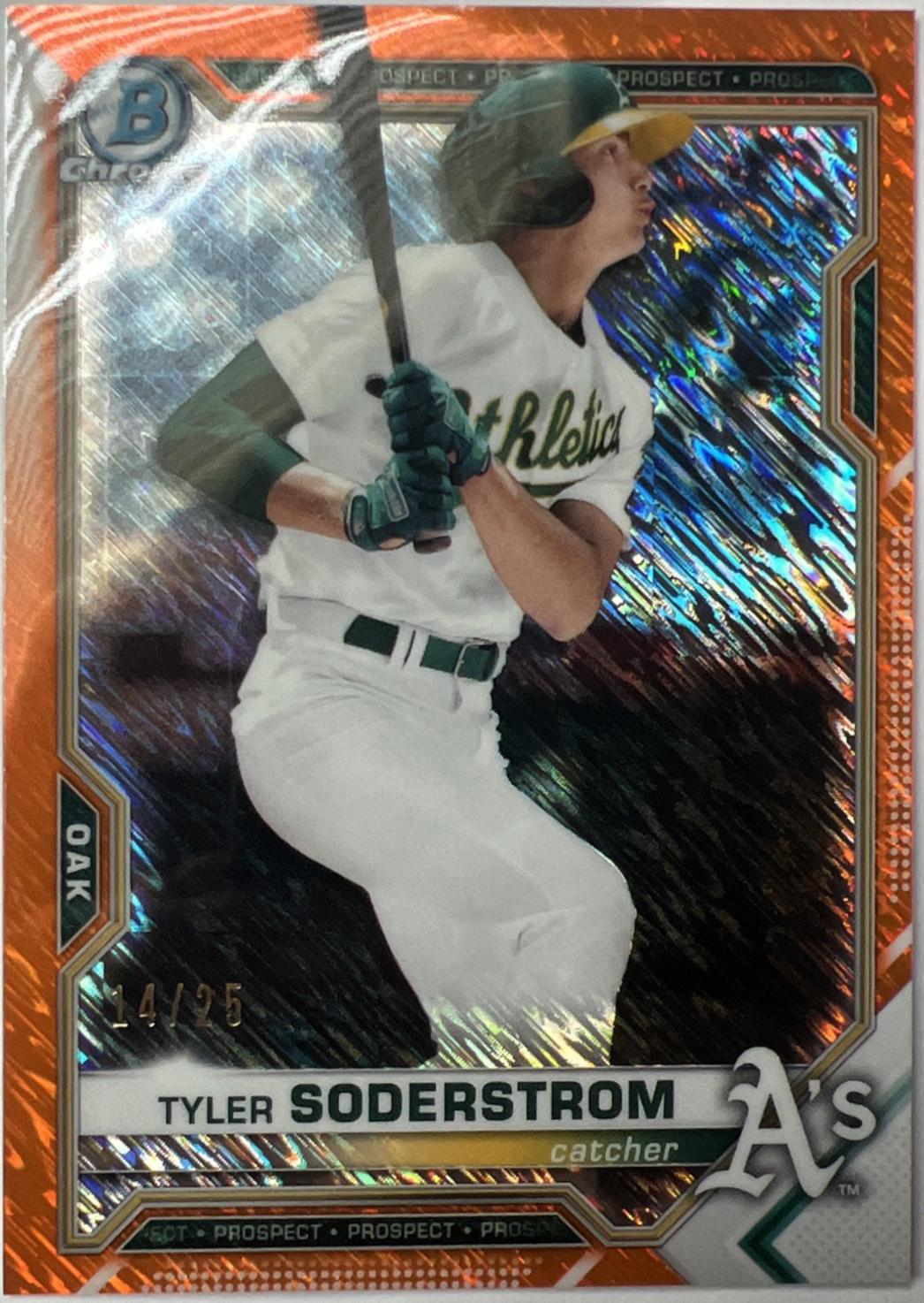 Tyler Soderstrom [Orange Shimmer Refractor] #BCP-51