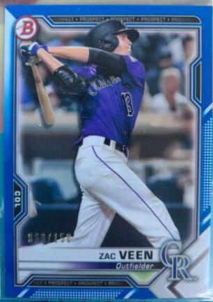Zac Veen [Blue Refractor] #BCP-3