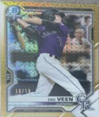 Zac Veen [Gold Refractor Mega Box Mojo] #BCP-3