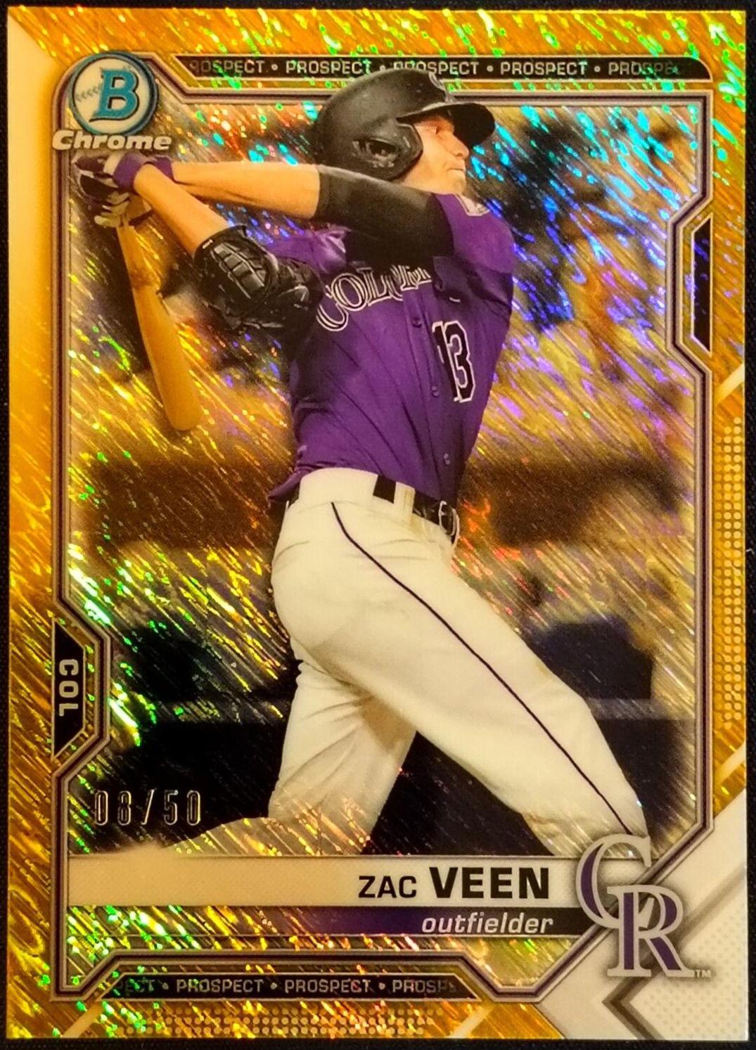 Zac Veen [Gold Shimmer Refractor] #BCP-3