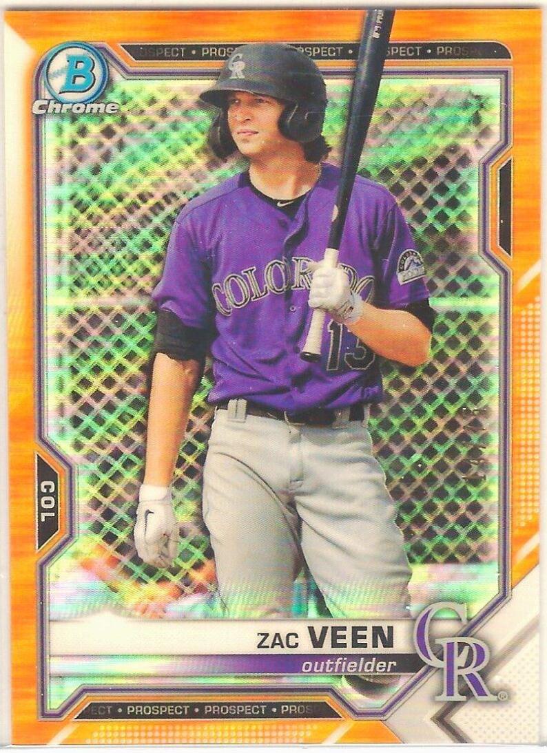 Zac Veen [Orange Refractor] #BCP-3