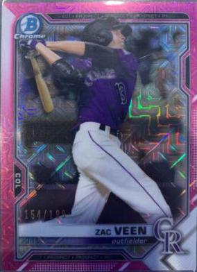 Zac Veen [Pink Refractor Mega Box Mojo] #BCP-3