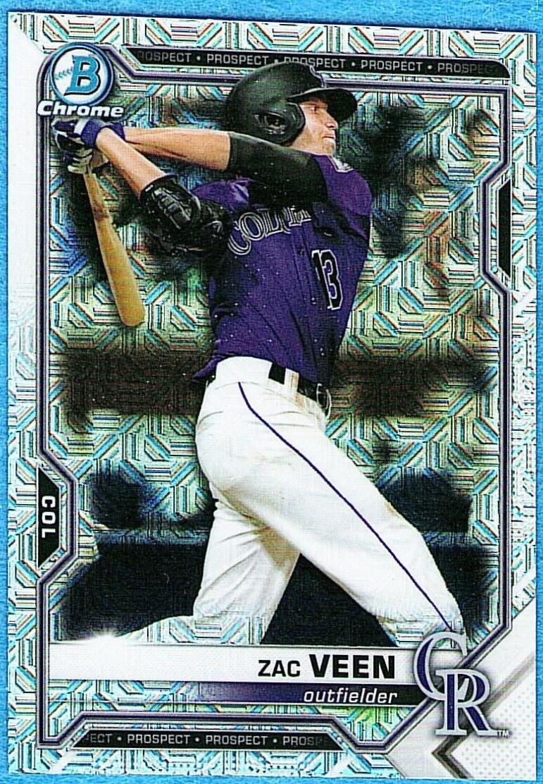 Zac Veen [Yellow Refractor Mega Box Mojo] #BCP-3