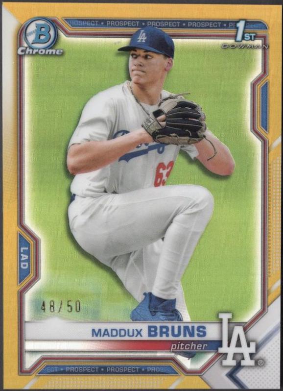 Maddux Bruns [Gold Refractor] #BDC-126
