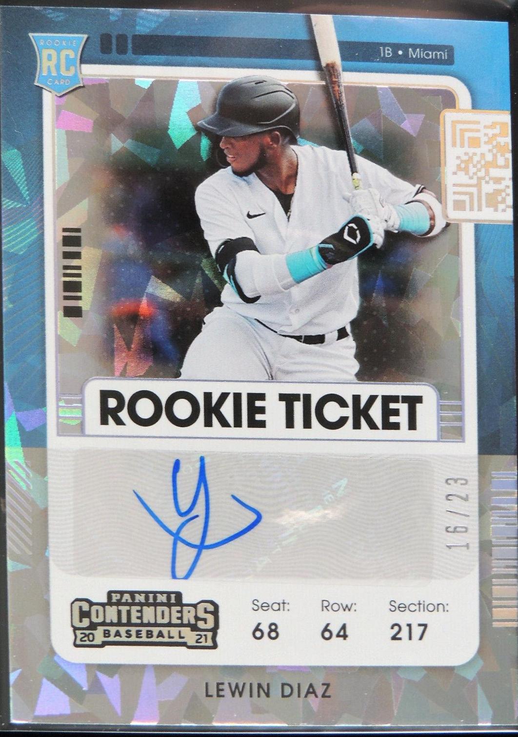 Lewin Diaz [Autograph Cracked Ice] #171