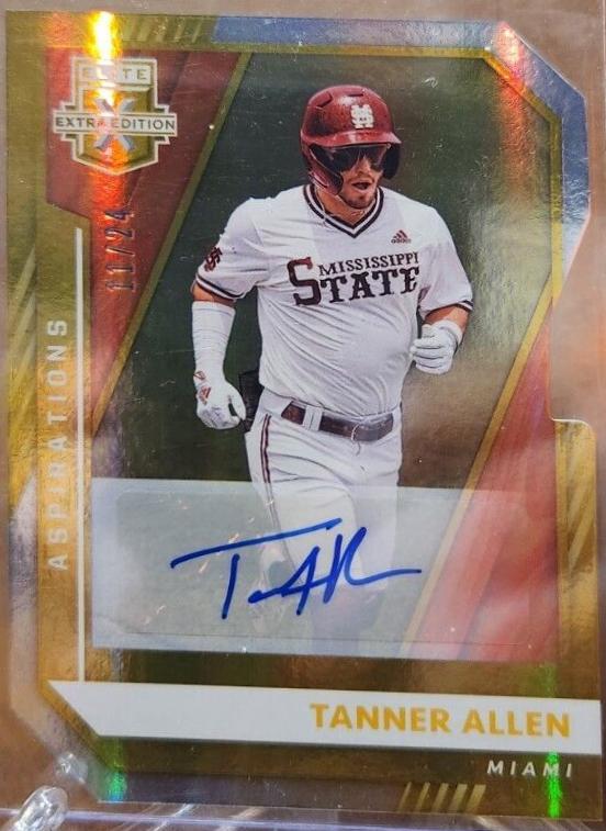 Tanner Allen [Aspirations Die Cut Signature Gold] #118