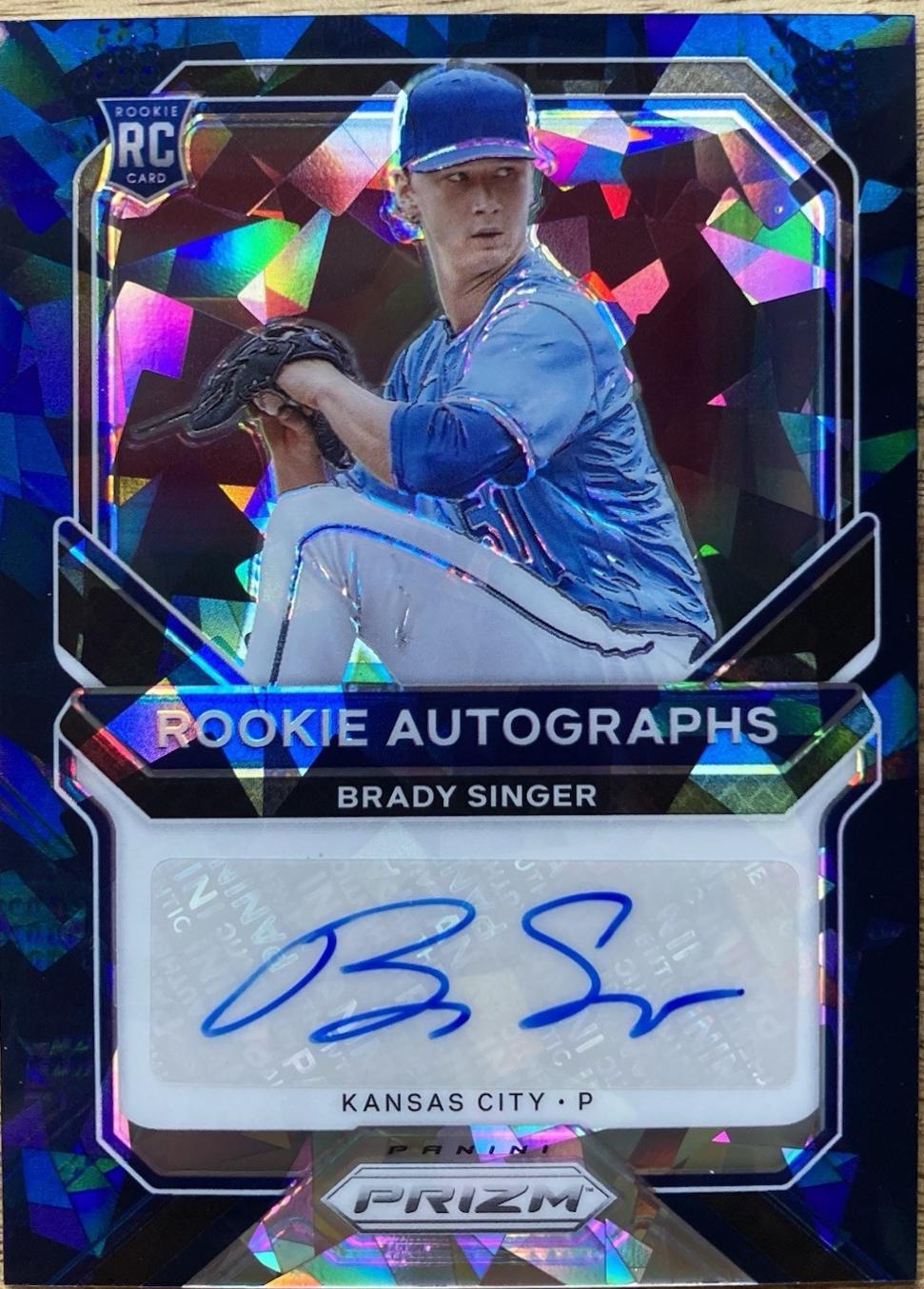 Brady Singer [Navy Blue Cracked Ice Prizm] #114