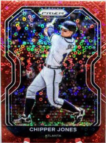 Chipper Jones [Red Donut Circles Prizm] #218