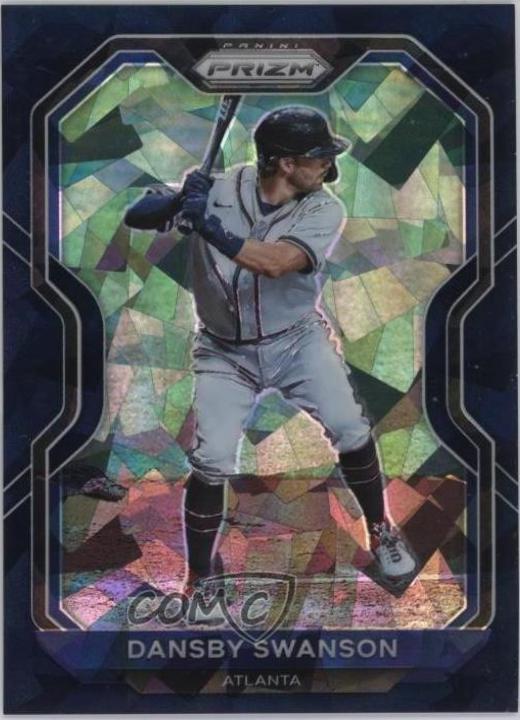 Dansby Swanson [Navy Blue Cracked Ice Prizm] #168