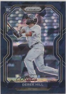Derek Hill [Navy Blue Cracked Ice Prizm] #206