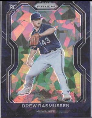 Drew Rasmussen [Navy Blue Cracked Ice Prizm] #197