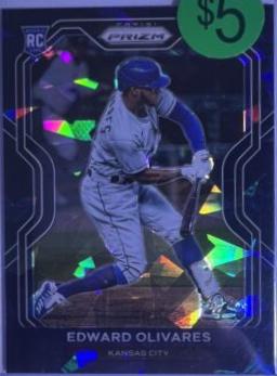 Edward Olivares [Navy Blue Cracked Ice Prizm] #137