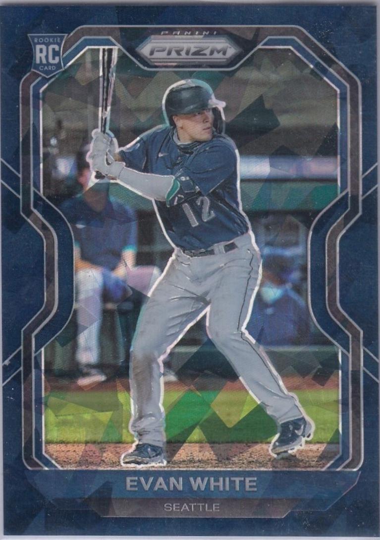 Evan White [Navy Blue Cracked Ice Prizm] #89