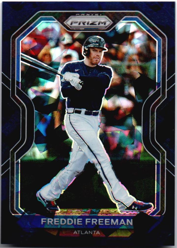 Freddie Freeman [Navy Blue Cracked Ice Prizm] #112