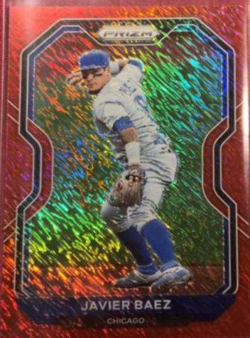Javier Baez [Red Shimmer Prizm] #107