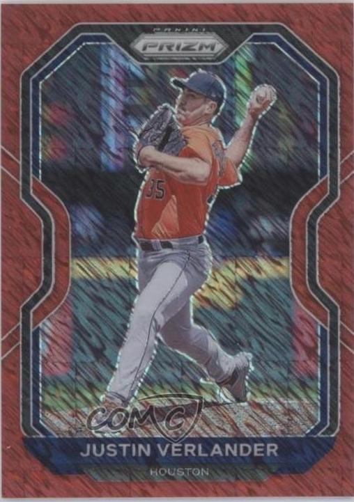 Justin Verlander [Red Shimmer Prizm] #36