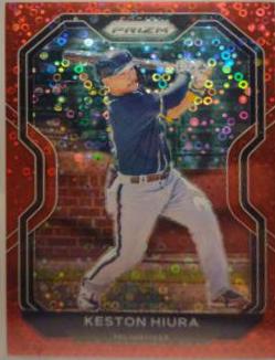 Keston Hiura [Red Donut Circles Prizm] #202