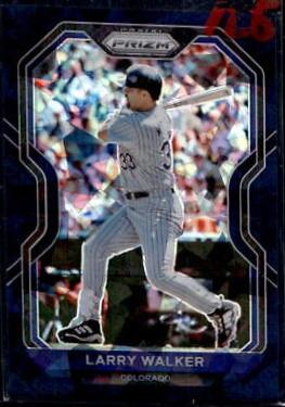 Larry Walker [Navy Blue Cracked Ice Prizm] #69