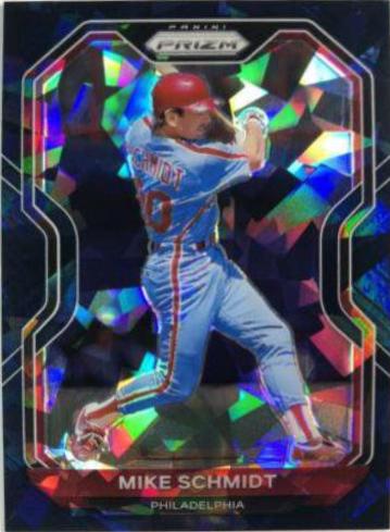 Mike Schmidt [Navy Blue Cracked Ice Prizm] #124