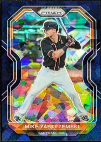 Mike Yastrzemski [Navy Blue Cracked Ice Prizm] #33