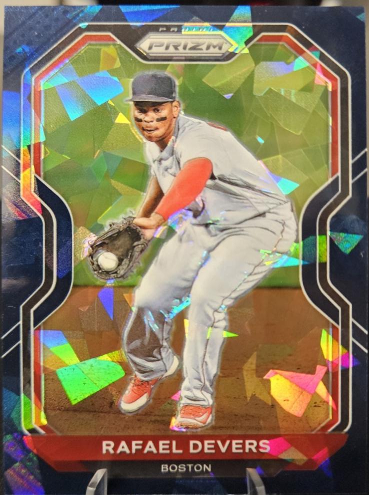 Rafael Devers [Navy Blue Cracked Ice Prizm] #67