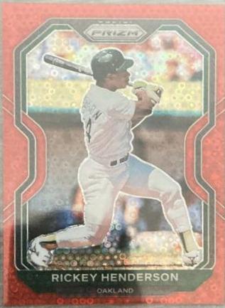 Rickey Henderson [Red Donut Circles Prizm] #157