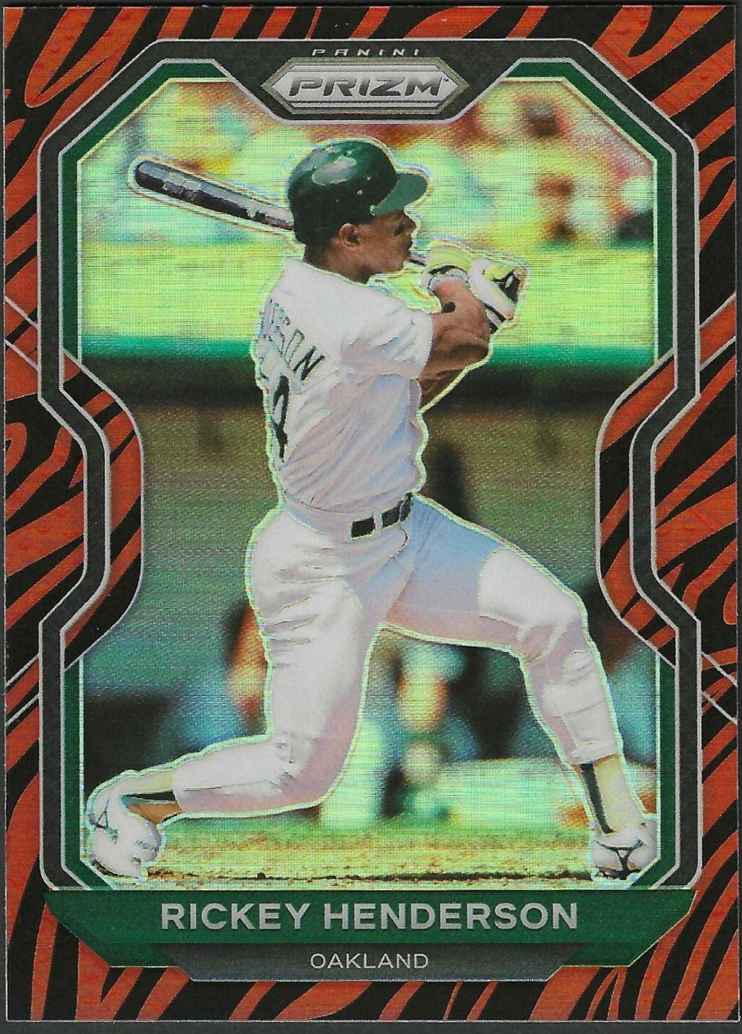 Rickey Henderson [Tiger Stripes Prizm] #157
