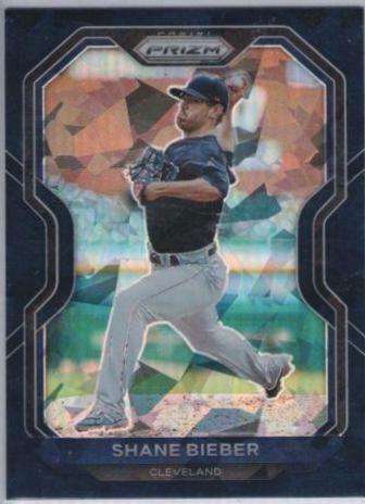 Shane Bieber [Navy Blue Cracked Ice Prizm] #166