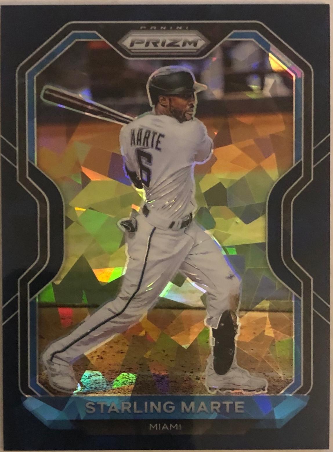 Starling Marte [Navy Blue Cracked Ice Prizm] #123