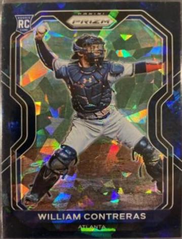 William Contreras [Navy Blue Cracked Ice Prizm] #105