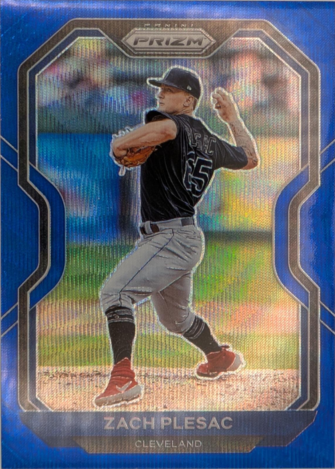 Zach Plesac [Blue Wave Prizm] #42