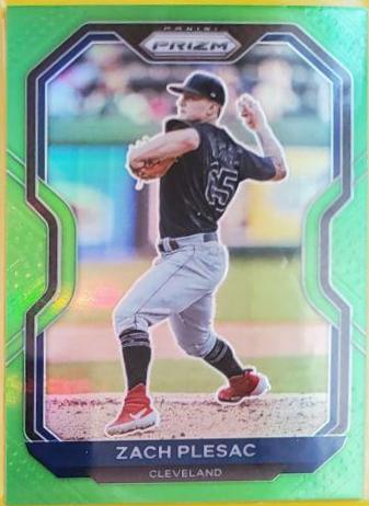 Zach Plesac [Lime Green Prizm] #42
