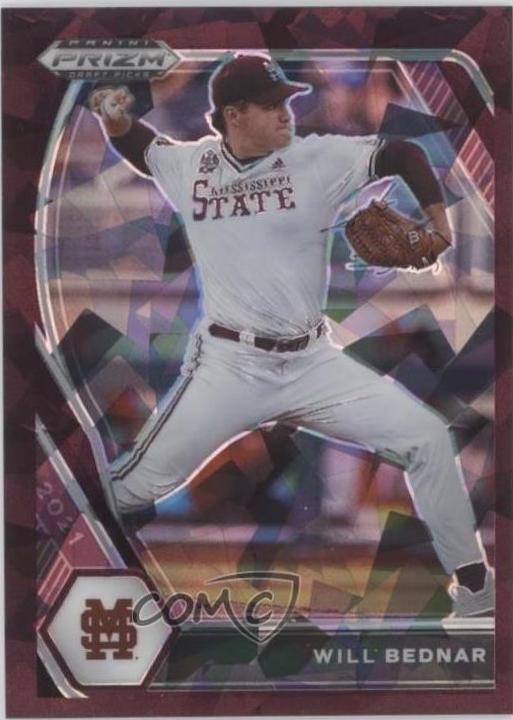Will Bednar [Burgundy Cracked Ice Prizm] #PDP14